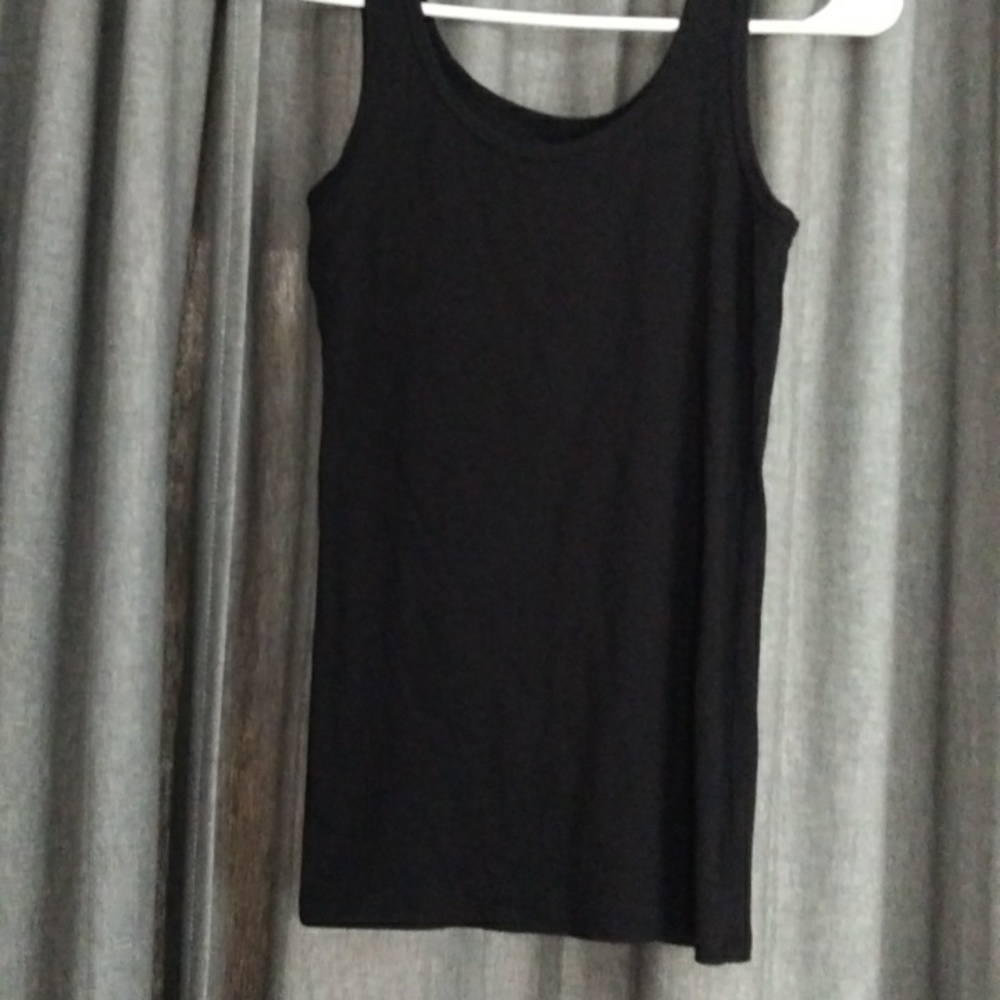 Black Ribbed Tank Top